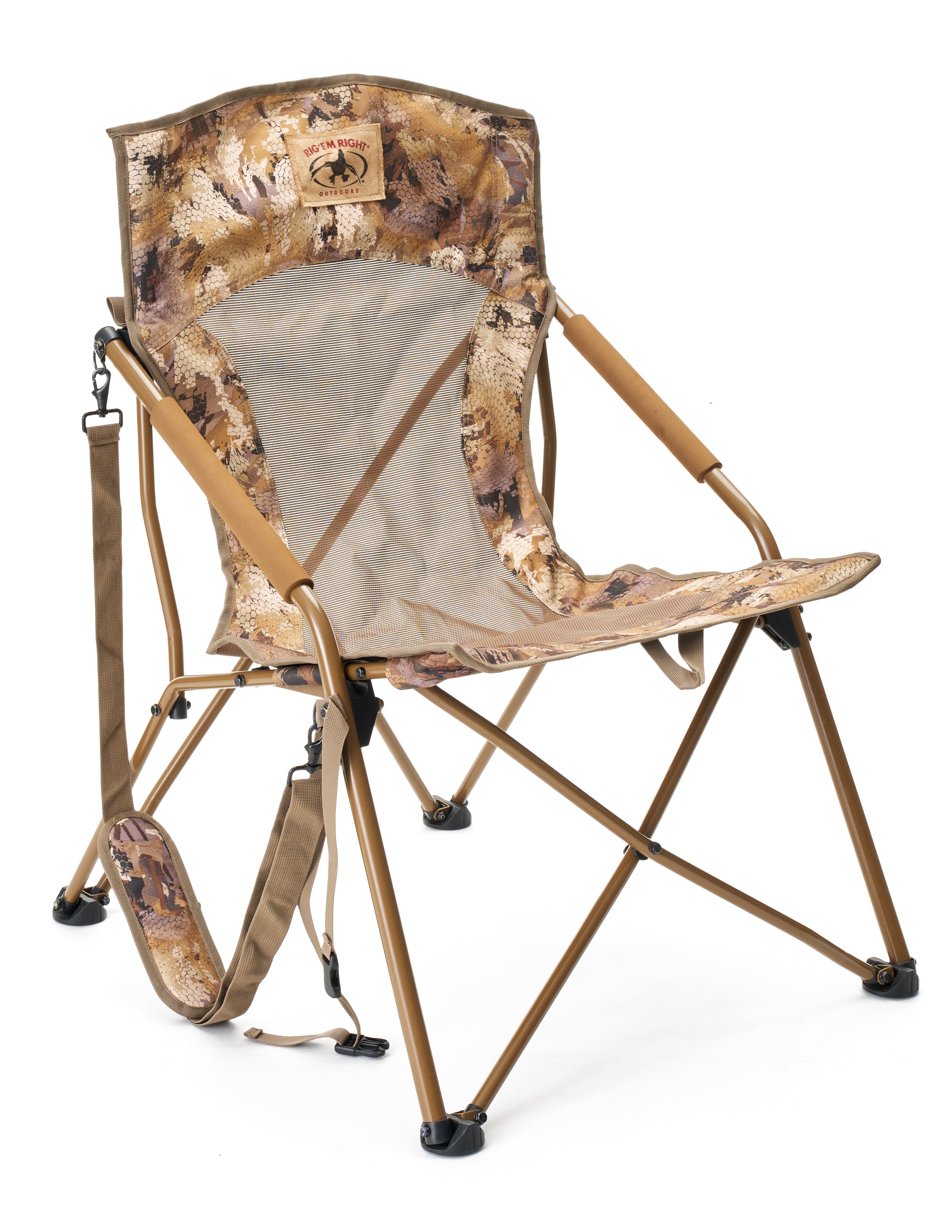 Camo Foldable Hunting Chair Folding Tall Hunting Chair With Side