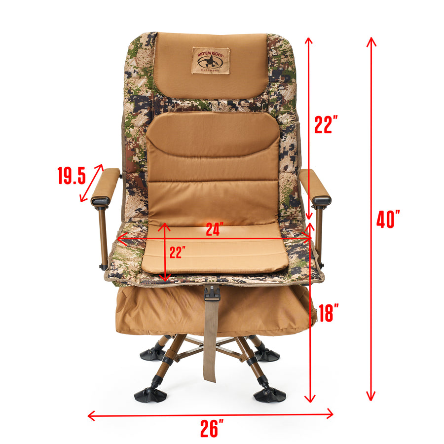 High Quality Swivel Hunting Seats Blind Chair Seat Stool Camo