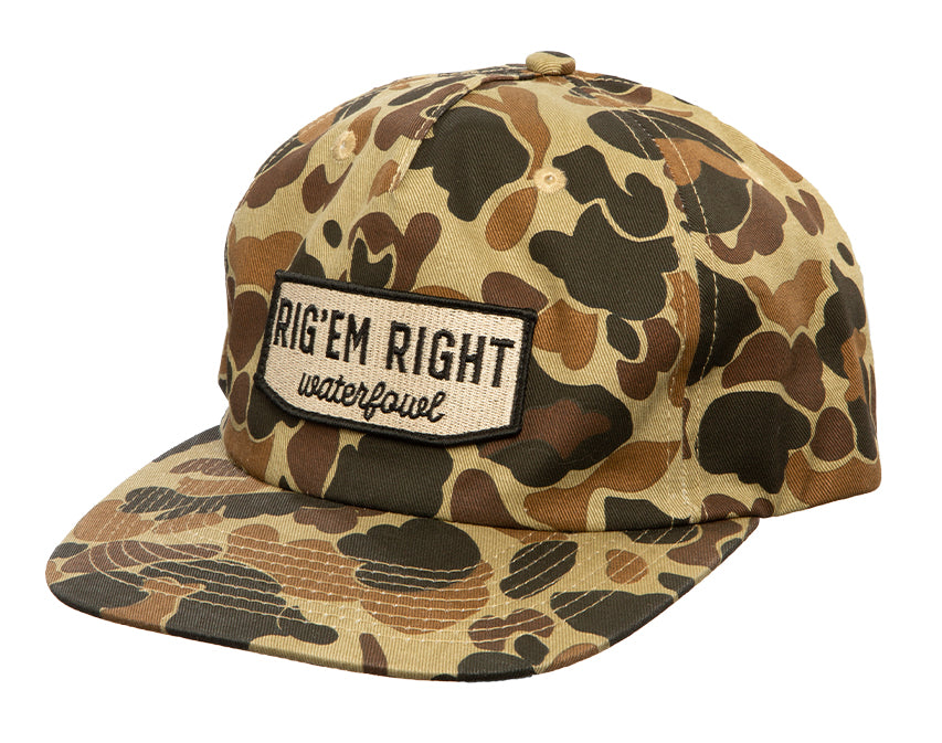 Old School Camo Pinch Front Unstructured Hat – Rig'Em Right